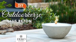DIY: große Outdoor-Kerze aus Beton selbermachen [How to] Deko Kitchen