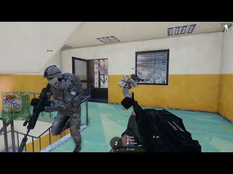 PKM gunner fights off enemy counter atttack ARMA 3 MILSIM
