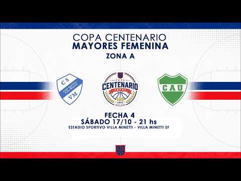 COPA CENTENARIO MAYORES Femenina | FECHA 4 | SPORTIVO VILLA MINETTI vs ATLÉTICO UNIÓN SUNCHALES