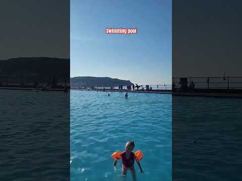 Llandudno Wales Swimming Pool On The Beach 🌊 #Wales #Llandudno #Beach #Uk