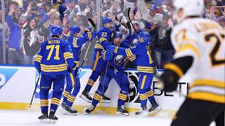 PANDEMONIUM IN BUFFALO! A 3 goal outburst to stun the Bruins!