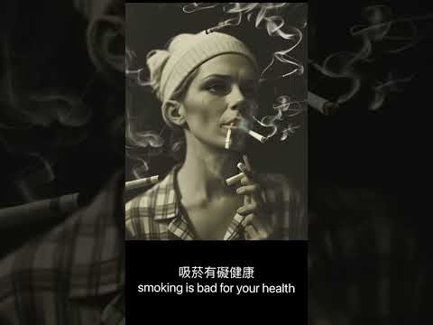 AI把名畫變動畫「吸菸有礙健康」AI turns famous paintings into animations。Smoking is bad for your health.