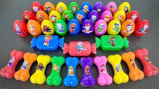 PAW PATROL Rainbow Bone Boxes 🐾 Surprise Eggs & Candy with Skye, Chase & Friends