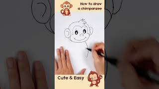 How to Draw a Chimpanzee Step by Step 🐒 #ChimpanzeeDrawing #EasyDrawing #howtodraw