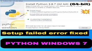 Download the video "How to Install python in windows 7? ERROR Problem Fix.(Link in Description)#"