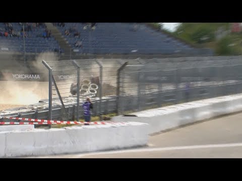 Audi R8 LMS Cup 2018. Race 1 Nürburgring. Dimitri Parhofer Hard Crash