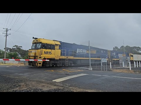 3XM4 PN Steelie/intermodal (NR15, NR60), Spencer Jnc to Melbourne, 1220, 27/11/24, Ararat West VIC