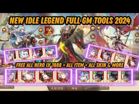 NEW IDLE LEGEND GM TOOLS 2024 - FREE ALL HERO LV 1888 + ALL ITEM + ALL SKIN & MORE