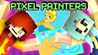 Pixel Painters with Jenny - Disney Theme Songs~!! - Minecraft Hypixel Server Minigame