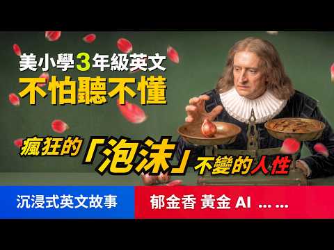 🔥形成英文耳: 從暴富到歸零 泡沫中看人性弱點 (美國小學3年級程度)英文故事, 不怕聽不懂, 英文聽力, 聽故事學英文