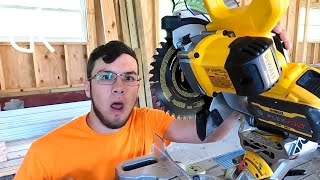 Dewalt 20v cordless miter saw review and actually using it! (DCS361)