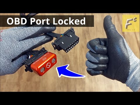 Metal OBD port protection from Key FOB cloning & OBD car theft - VTT OBD2 port lock