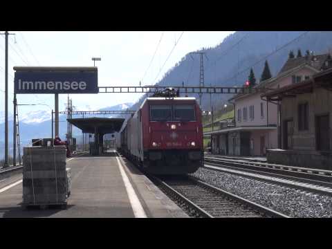Trafic ferroviaire à Immensee - 10.04.2015