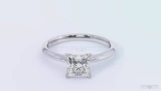 Classic Traditional Princess Cut Solitaire Princess Cut Diamond Rings in White Gold - Cape Diamonds