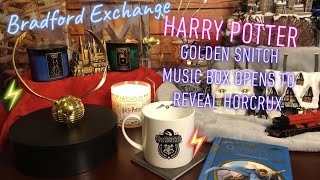 ⚡️Harry Potter⚡️Bradford Exchange- Golden Snitch Music Box- Hedwigs Theme Song