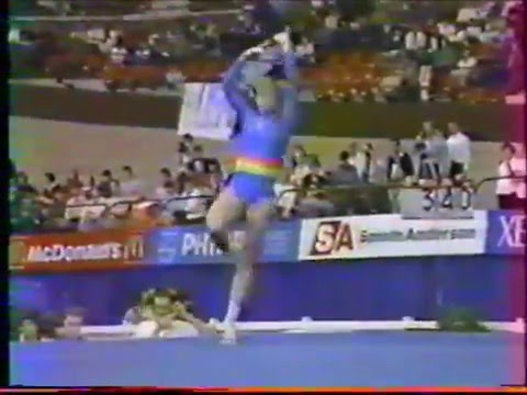 Gabrielle FAHNRICH (GDR) floor - 1985 Montreal worlds AA