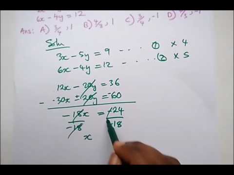 JAMB - Past Questions on Simultaneous Equations