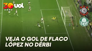FLACO LÓPEZ FAZ GOL E ABRE O PLACAR NO CLÁSSICO ENTRE PALMEIRAS E CORINTHIANS NO PAULISTÃO; VEJA