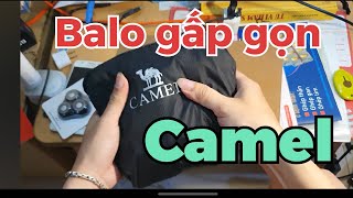 Balo gấp gọn Camel. Rất hữu ích đi du lịch, đi phượt.