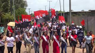 Marea rojinegra inunda las calles de Bilwi celebrando el 47/19