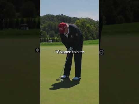 Wait for the end! President Donald J Trump Kai Trump #golf #funnygolf #golf #tubegolfnews #golf