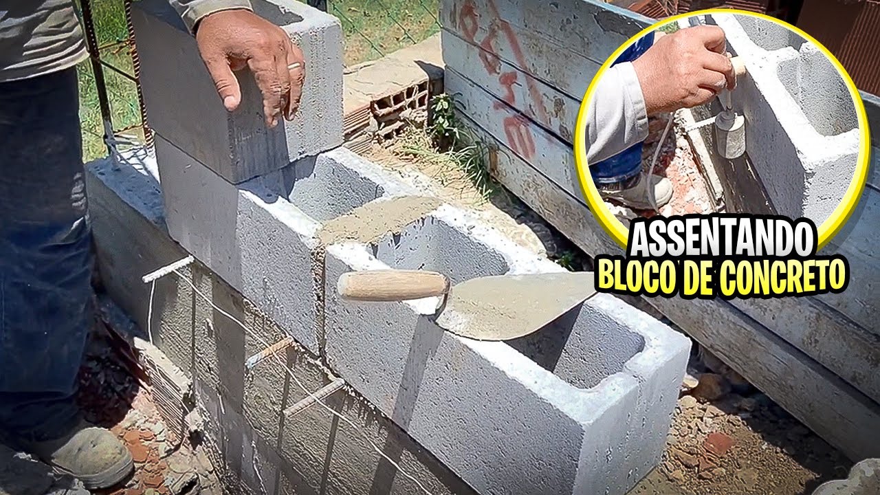 COMO ASSENTAR BLOCOS NA VIGA BALDRAME - APRENDA O SEGREDO PRA FICAR ALINHADO E NO PRUMO!! | #18