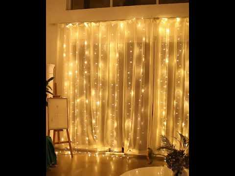 Curtain fairy light 3x3 for window curtain decoration with r...