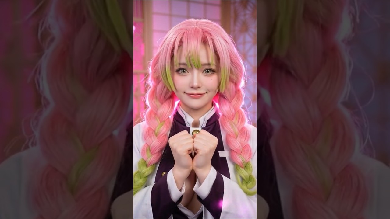 【鬼滅の刃】甘露寺蜜璃 vs Cocona！桜餅大食い対決【AI動画】