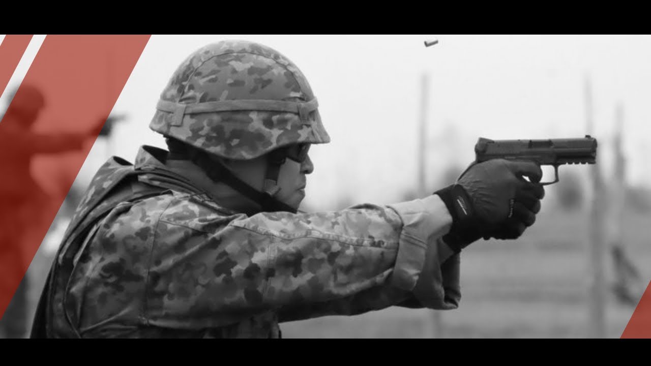 【陸上自衛隊】第34普通科連隊 9mm拳銃 ( Heckler & Koch SFP9 ) の射撃訓練