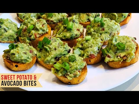 Sweet Potato & Avocado (Guacamole) Bites | Perfect combo | Quick & Easy