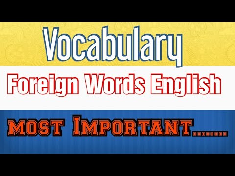 #vocabulary #examstudy Foreign words in English For || COMPETITIVE EXAMS ||