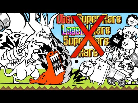 Beating Battle Cats With NO RARE Cats!