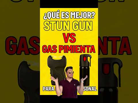 TASER VS PEPPER SPRAY ⚡️ 💨 Which is better for defense? #shorts #tasergun #pepperspray #myweapons