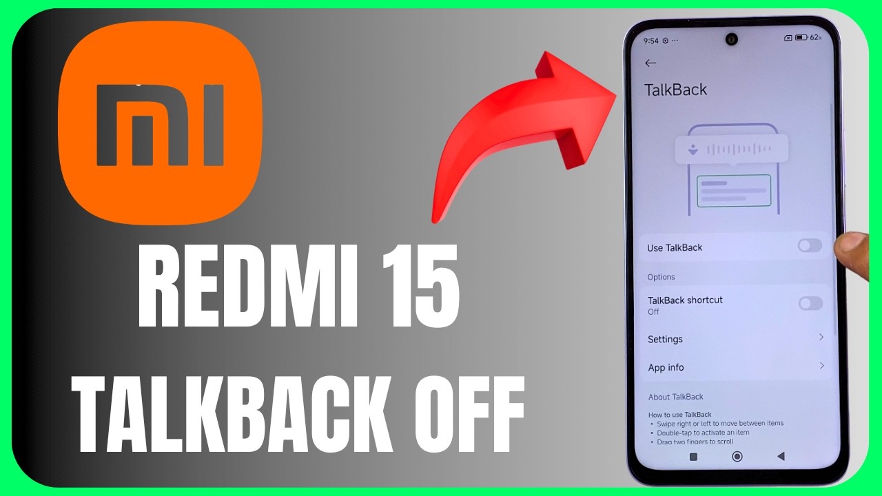 ♿ Redmi 15 TalkBack OFF 😱📱 | Disable Screen Voice Easily!