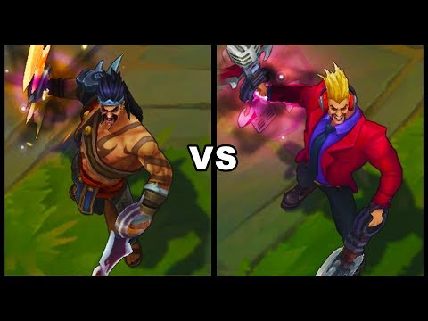 Primetime Draven Legendary vs Gladiator Draven Skins Comparison (League of Legends)