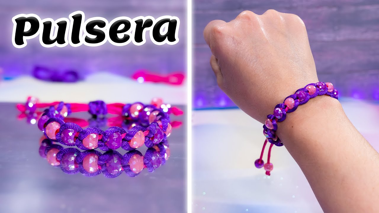 Pulsera en 5 min sin nudos complicados con hilo cola de ratón
