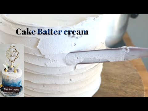Cake batter cream decoration