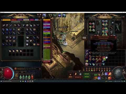 Path of Exile Sanctum 3.20 - Corrupting Crimson Jewel into Rain of Splinters