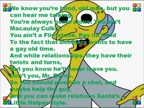 The Unofficial Smithers Love Song - Lyrics