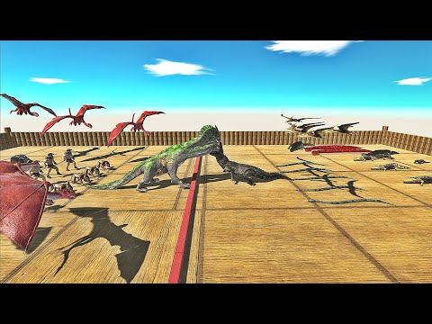 HUGE FACTION BATTLE PURUSSAURUS ARMY VS HYDRA ARMY | Animal Revolt Battle Simulator ARBS