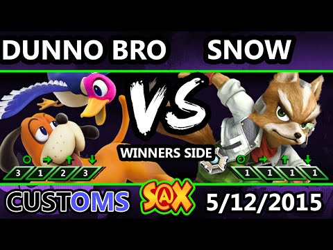 S@X Customs - DunnoBro (DHD) vs Average Joe (Donkey Kong) SSB4 Tournament- Smash Wii U - Smash 4