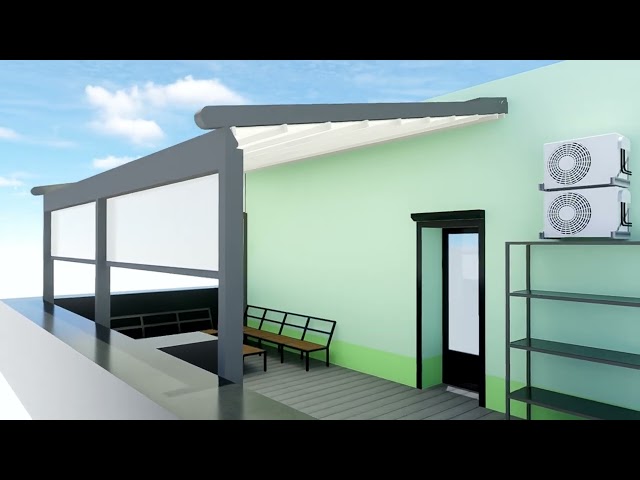 Фото 3D візуалізація тіньових навісів