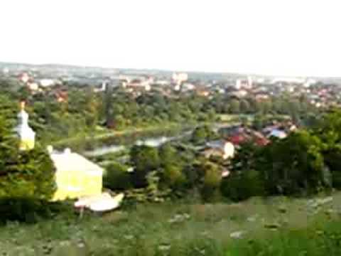 Walking up Mukachevo hill in Ukraine