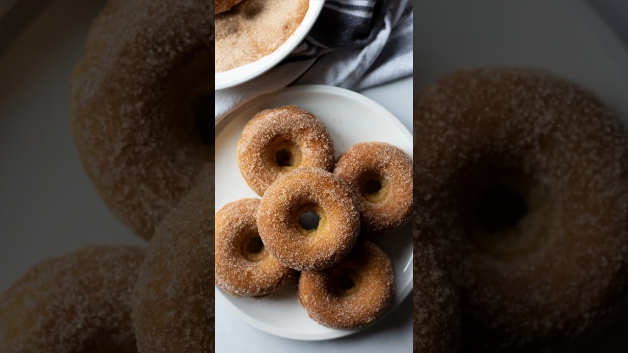 Baked cinnamon sugar donuts