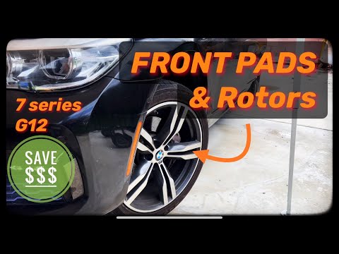 BMW G12 740i How To Replace Front Pads & Rotors 2015, 2016, 2017, 2018, 2019, 2020, 2021, 2022