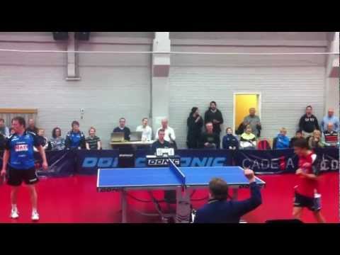 Fantastic table tennis point by Alexander Franzén against Jan-Ove Waldner