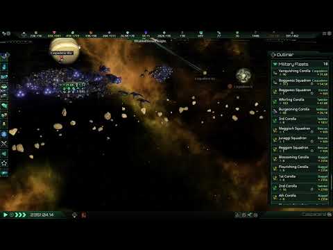 Stellaris fighting the automated dreadnought