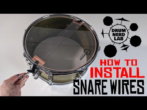 How to install snare wires on snare drum (Drum Nerd Lab)