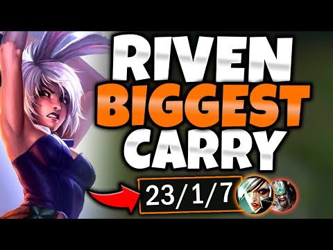 RIVEN HOW TO LITERALLY 1V9 VS TRYNDAMERE TOP! (ABUSE THIS) - S12 Riven TOP Gameplay Guide