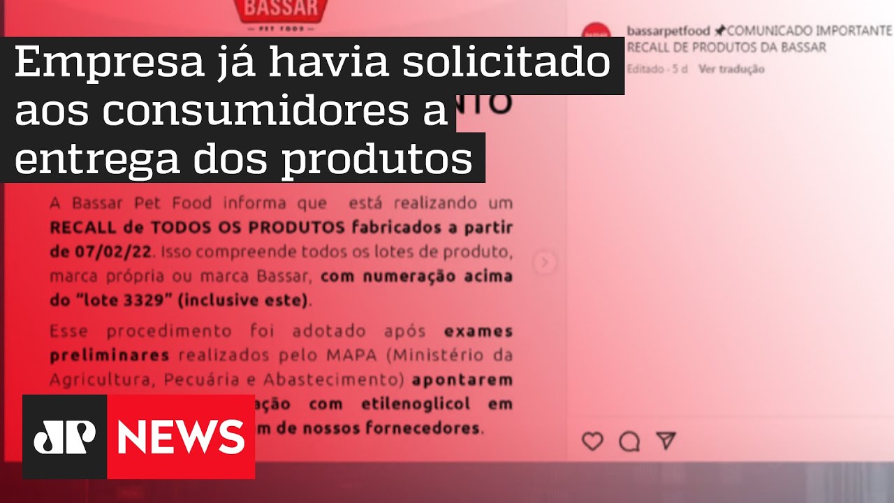 Senacon determina que Bassar faça recolhimento de produtos contaminados